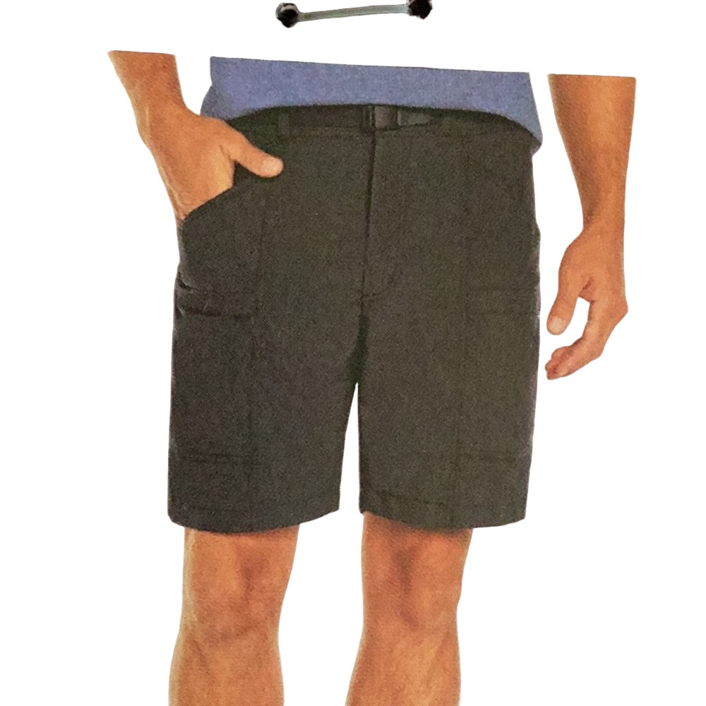 Eddie Bauer Black nylon ripstop Shorts with built in belt. Men’s medium. ❗️NEW❗️